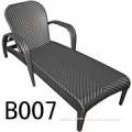 PE rattan hot seller outdoor plastic chaise lounge chair B00